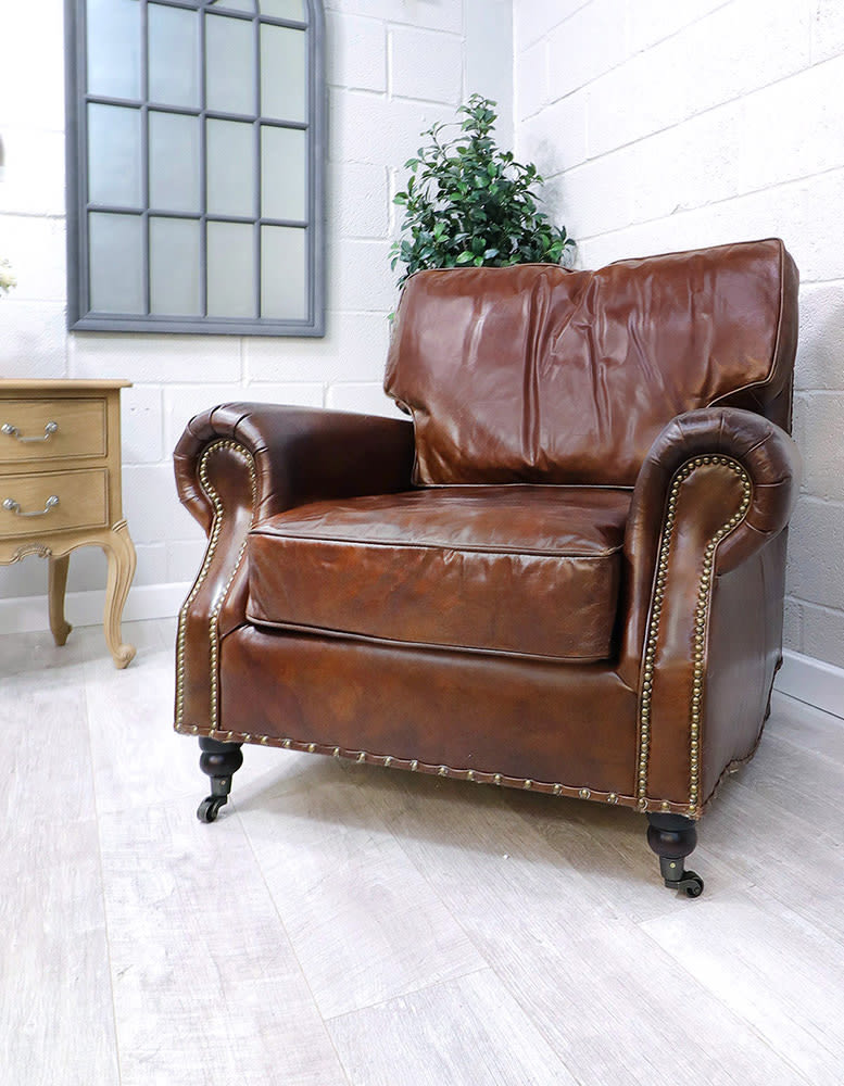 Vintage Leather Large Armchair