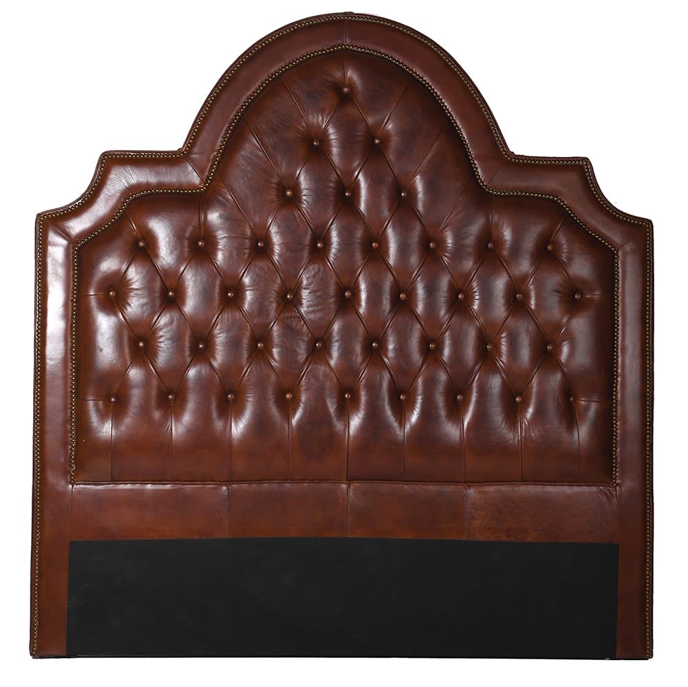 Vintage Leather Buttoned 6ft Super Kingsize Headboard