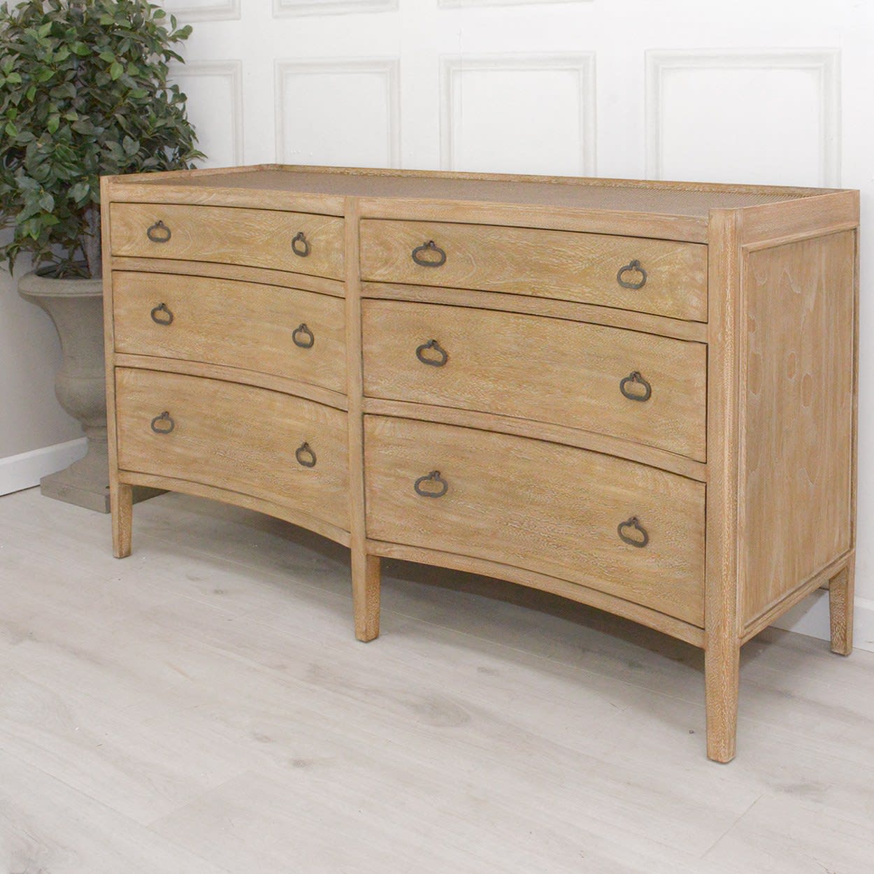 Natural Wood 6 Drawer Chest of Drawers