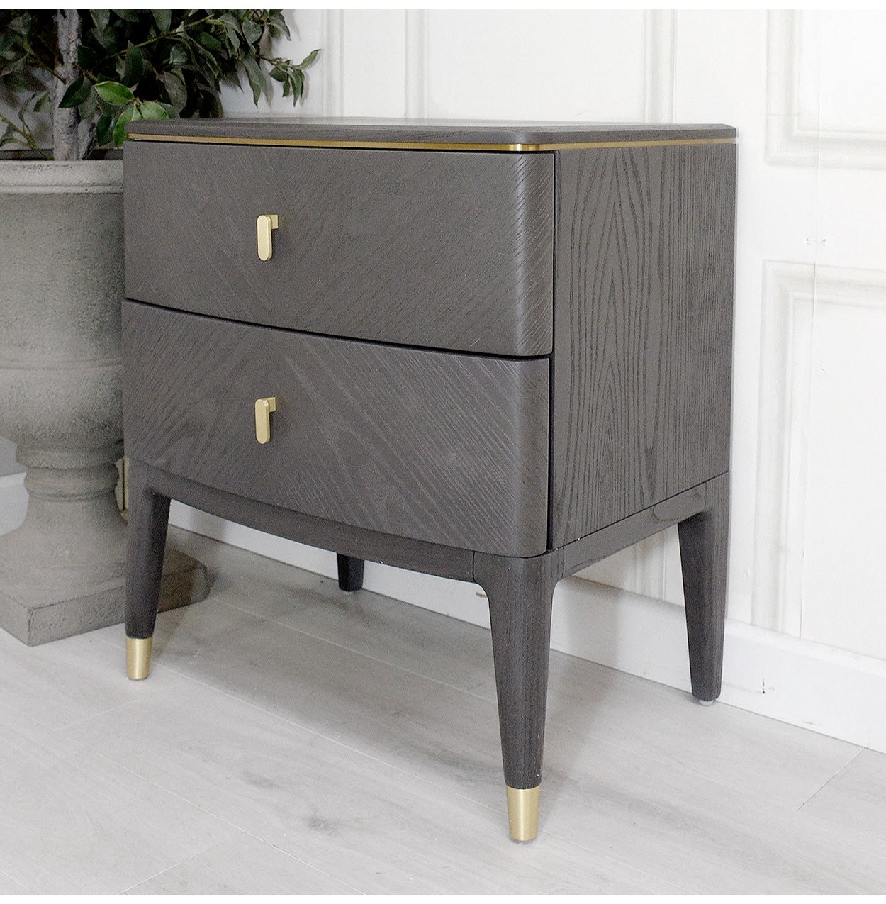 Diletta Ebony Bedside Table by Vida Living