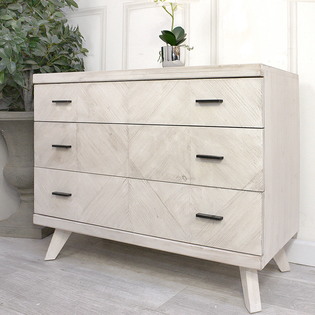 Hunston Parquet 3 Drawer Chest of Drawers