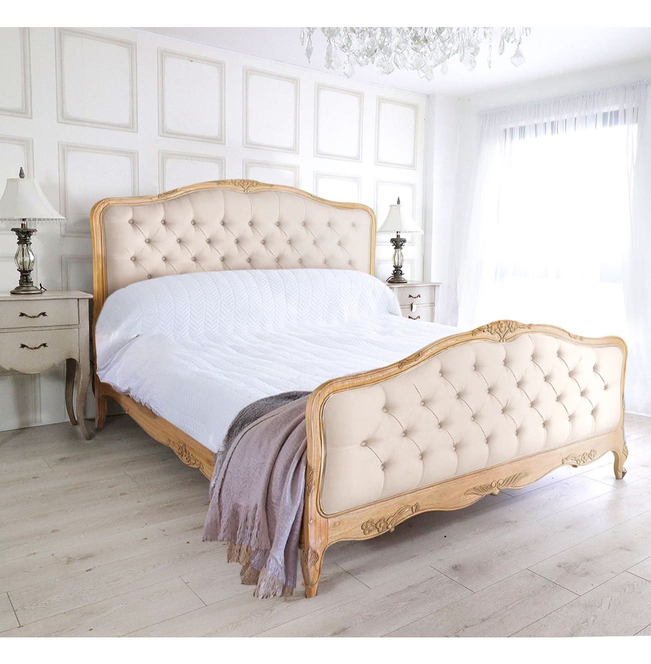 Limoges Upholstered French Bed by Baker Furniture