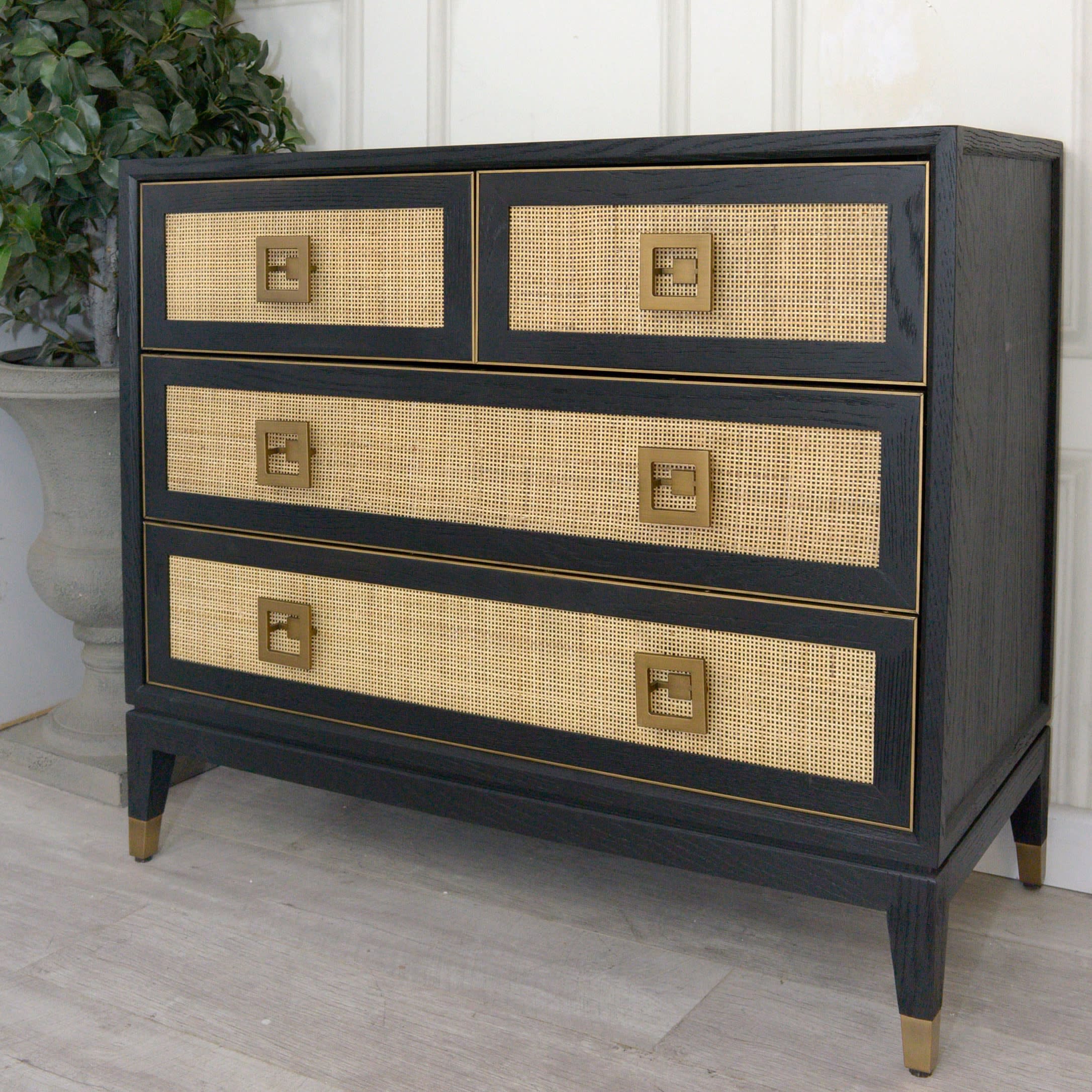 Cafe Noir Rattan Chest of Drawers