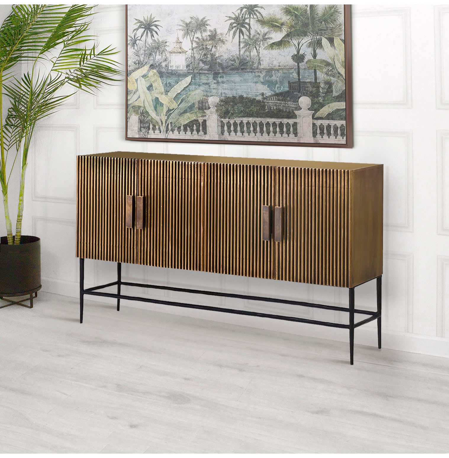 Mirage Antique Brass Large Sideboard