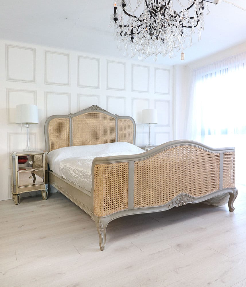 French Portofino Rattan Bed