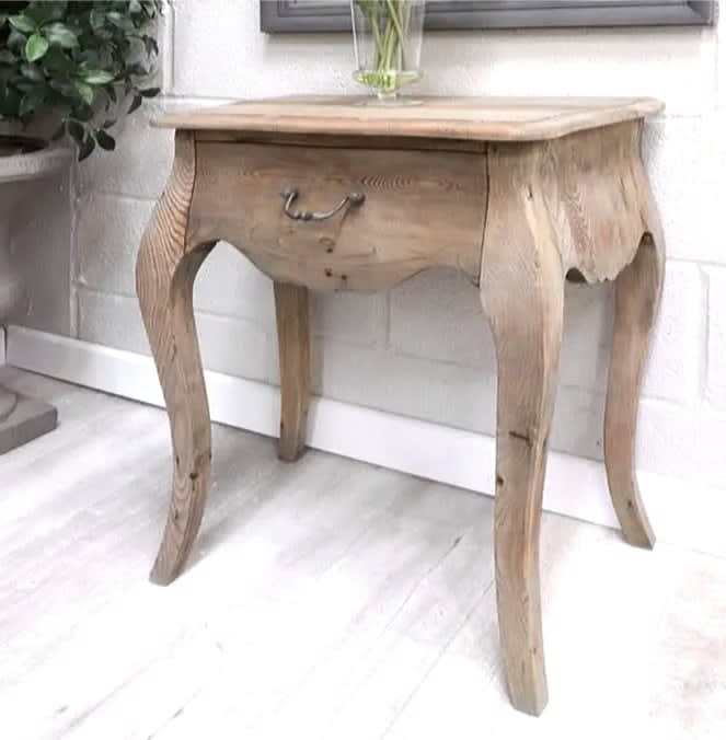 French Style Reclaimed Lamp Table