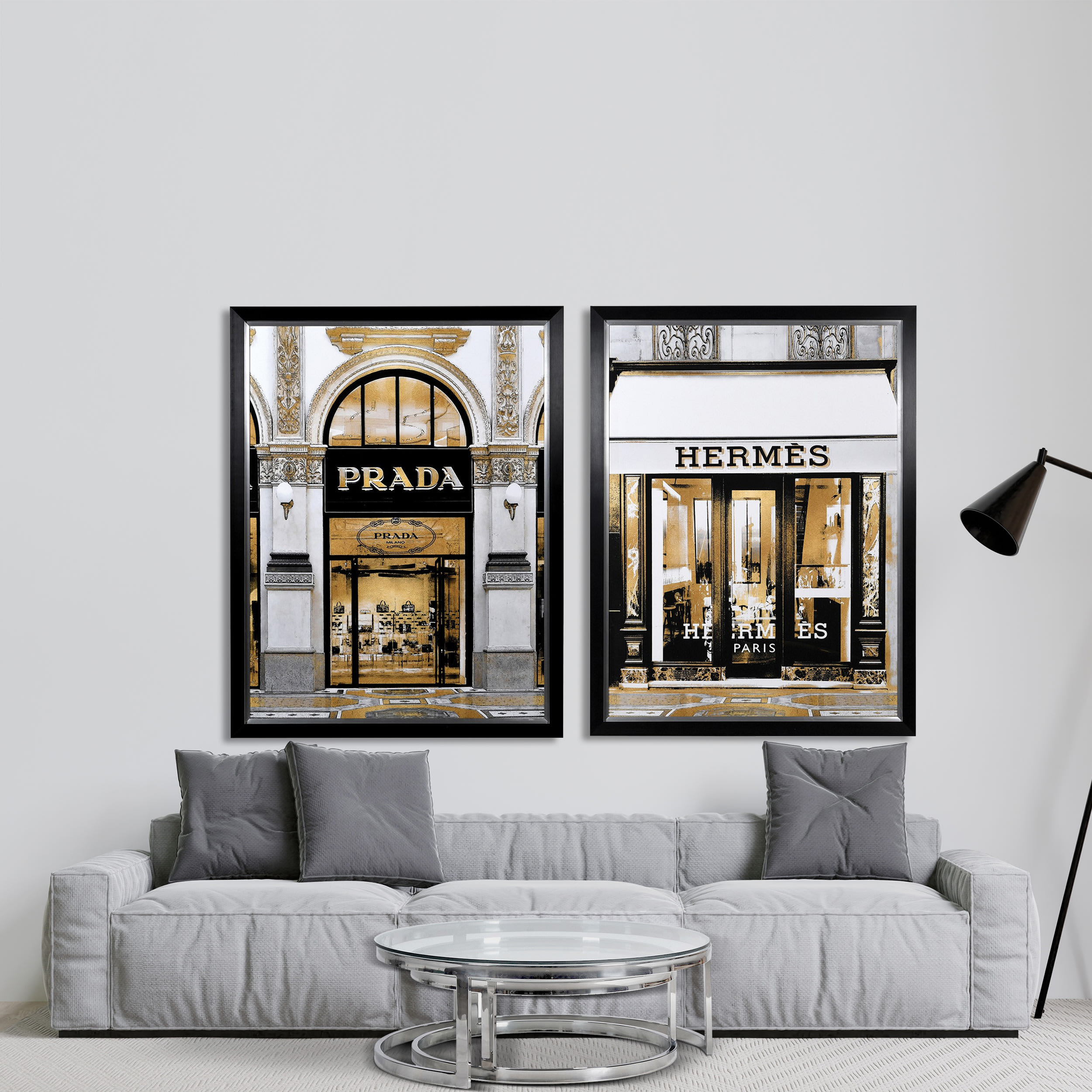 Extra Large Framed Store Entrance Print Prada