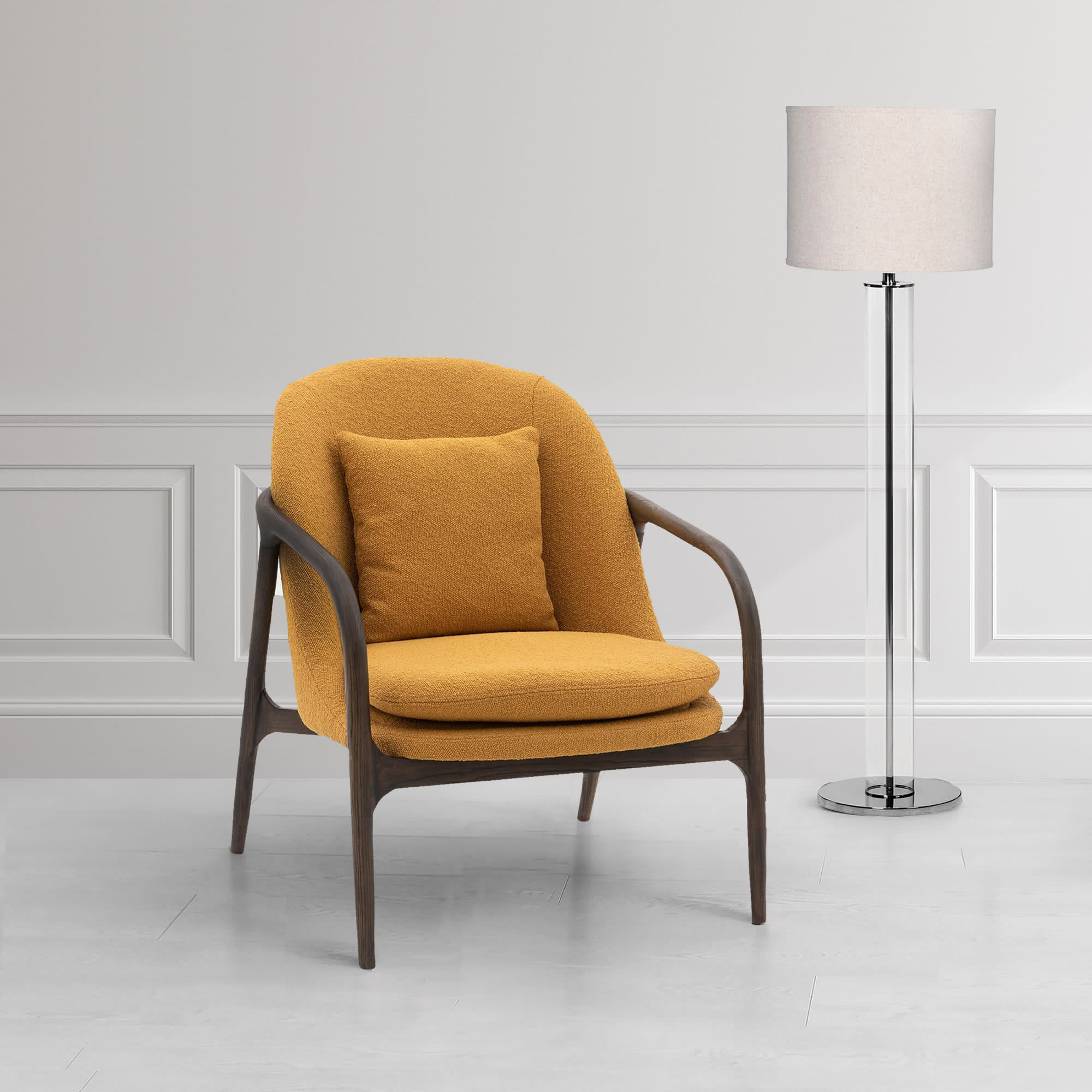 Clemence Mustard Upholstered Armchair