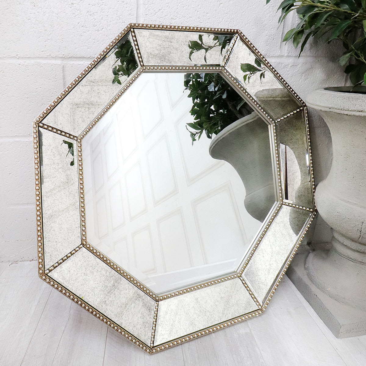 Octagon Champagne Wall Mirror