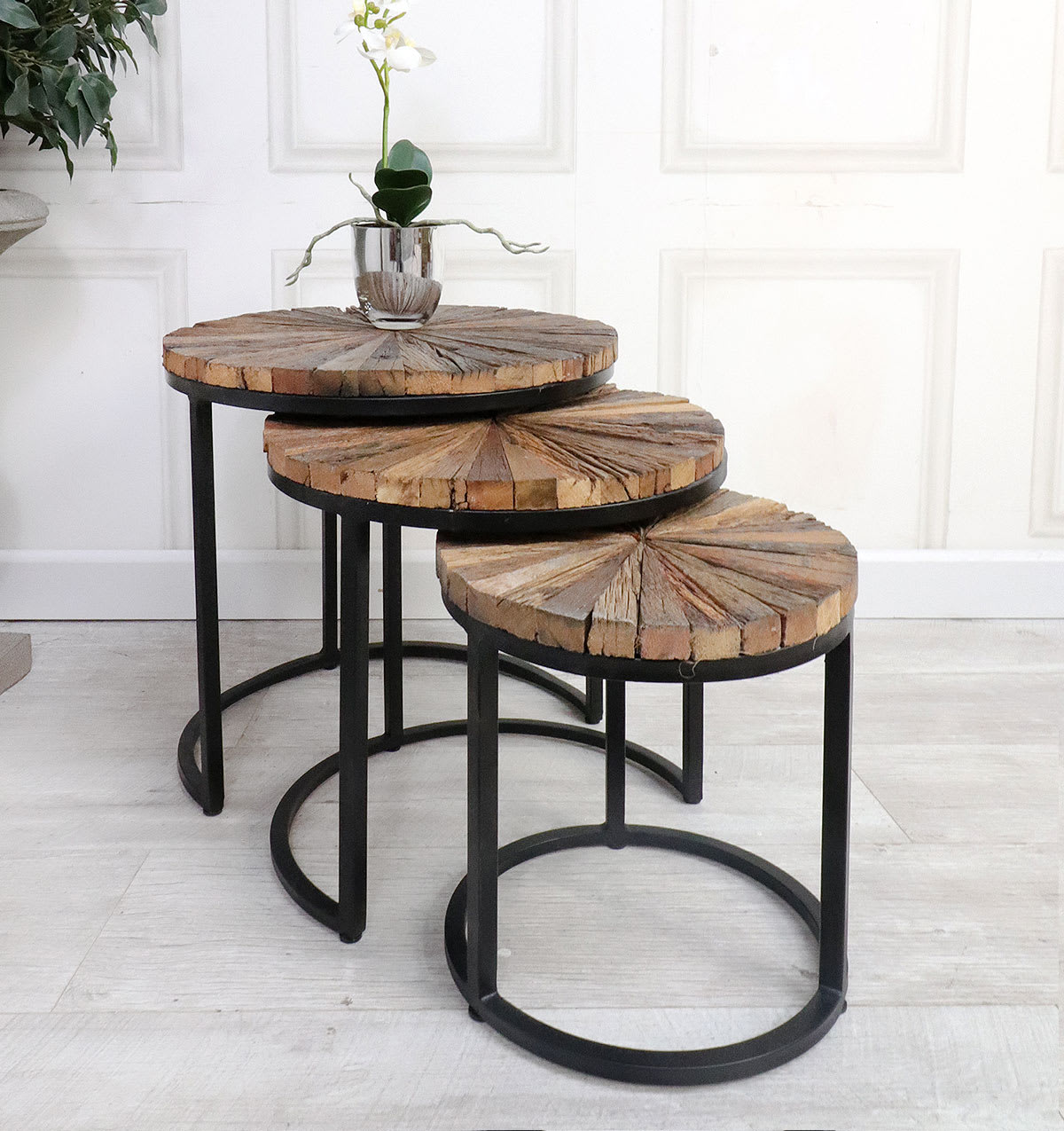 Set of 3 Wood Nest of Tables