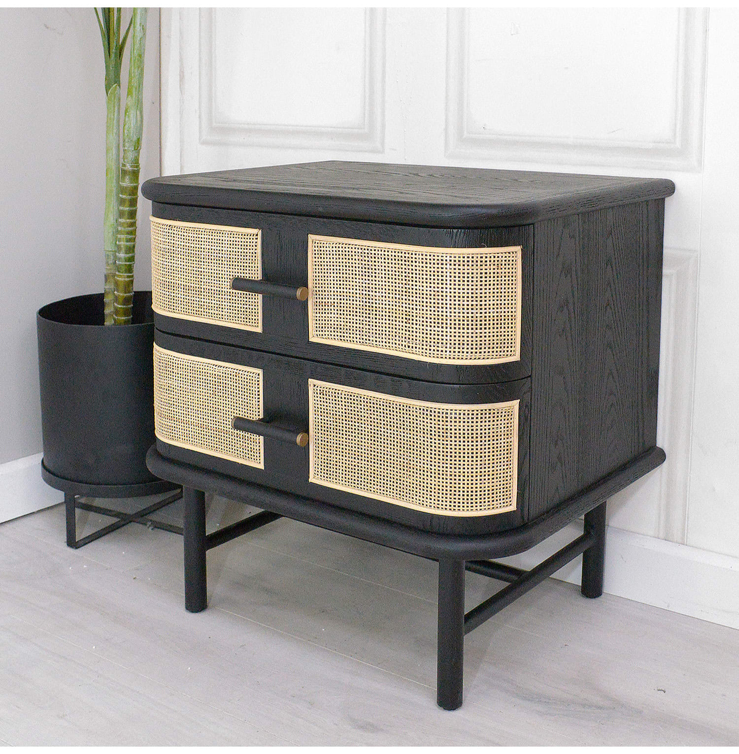 Tokyo Curved Front 2 Drawer Bedside