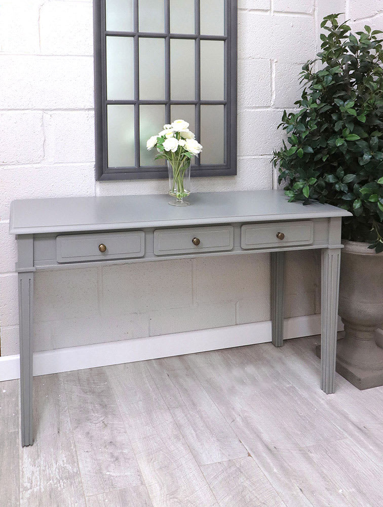 Portobello Grey 3 Drawer Table