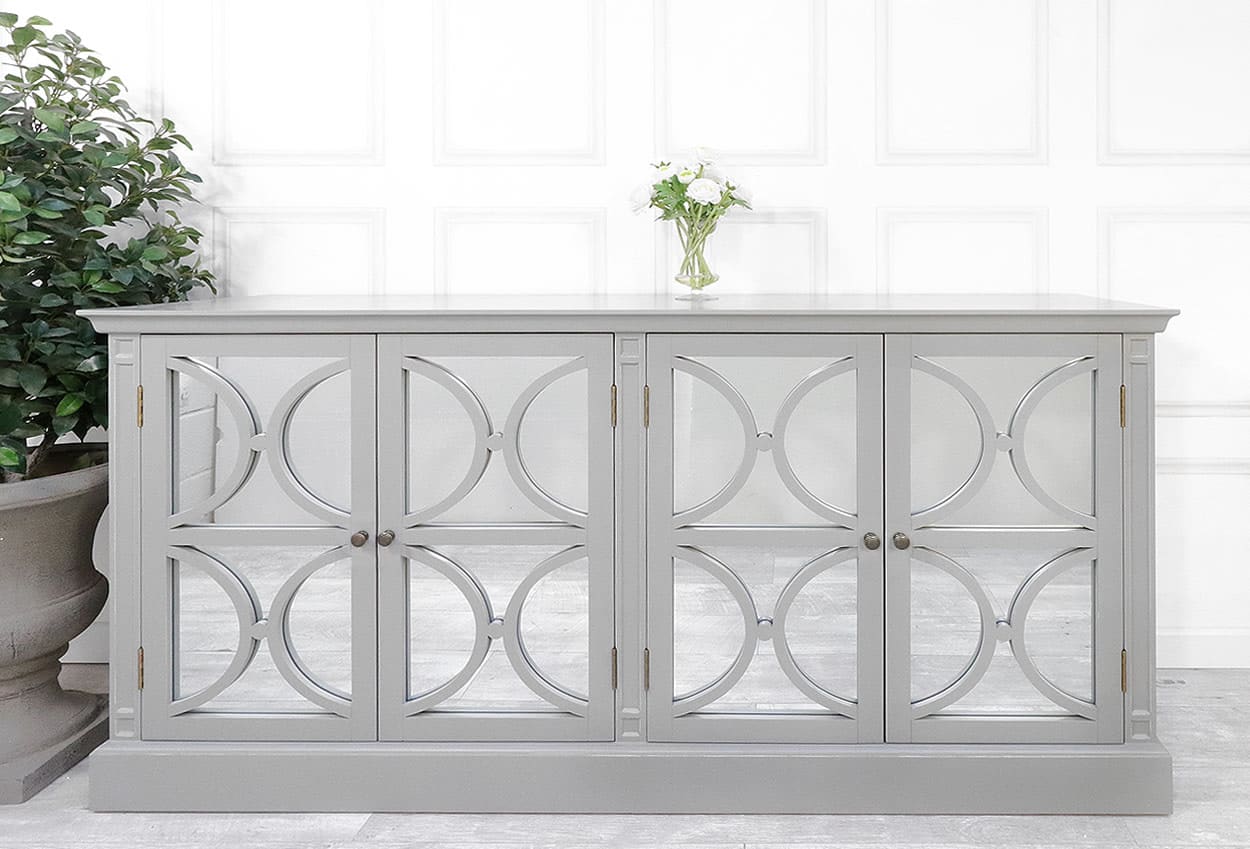 Portobello Grey Mirrored Sideboard