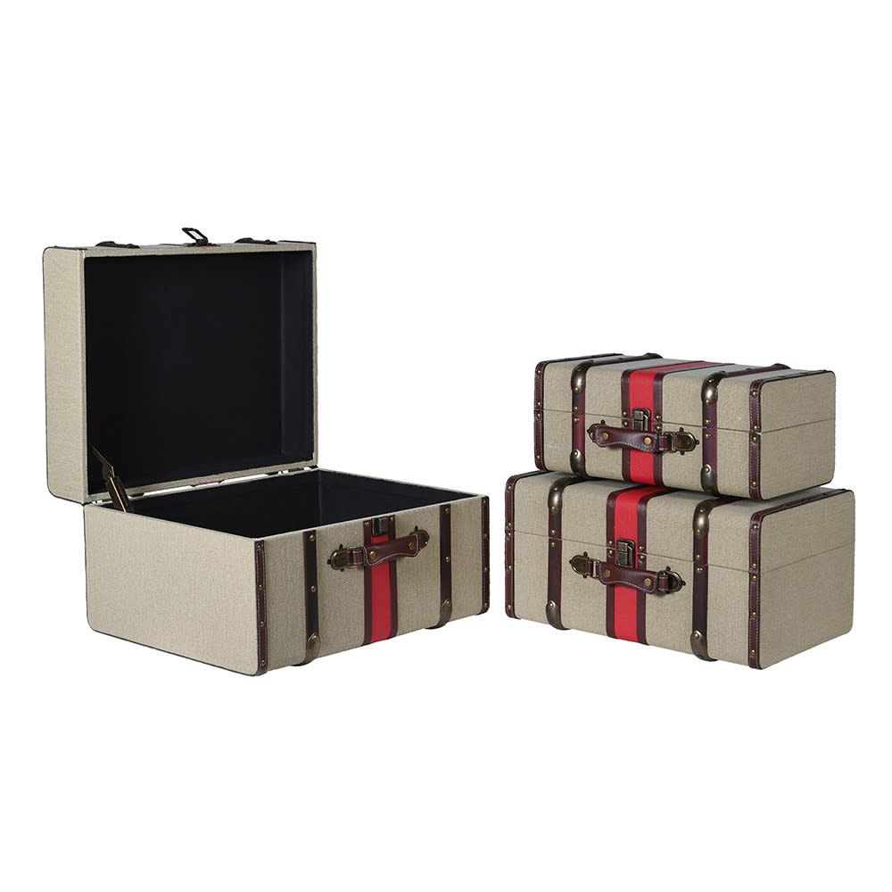 Set of 3 Trunk Style Boxes