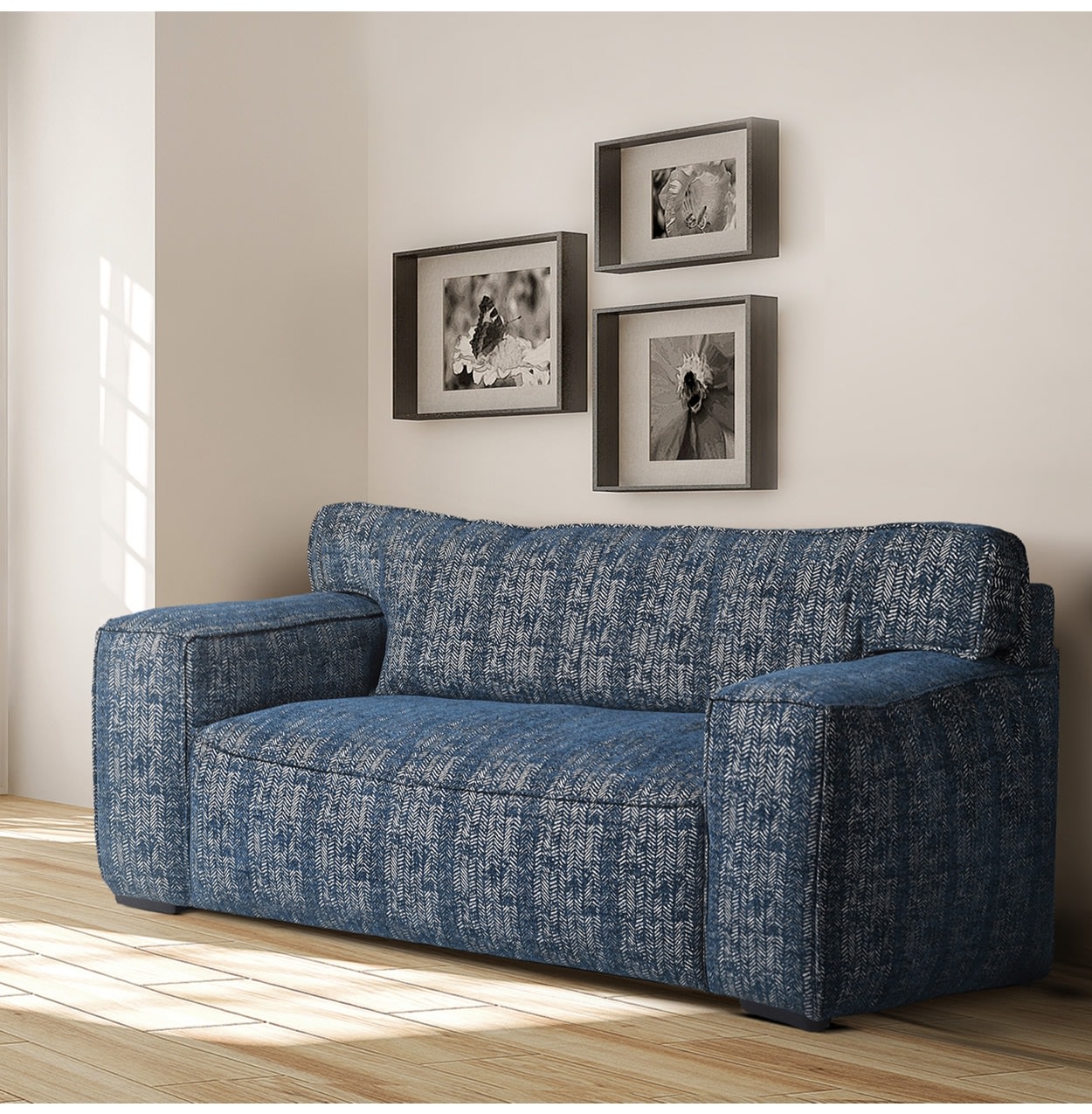 Blue Fabric Sofa