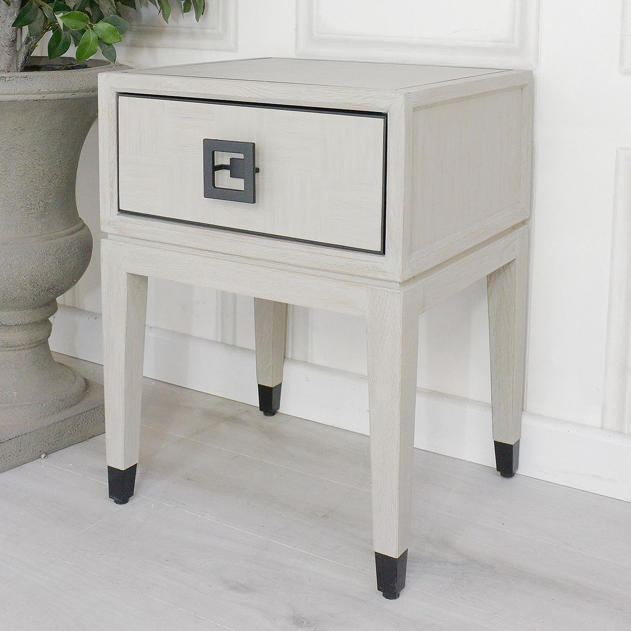 Astor Squares 1 Drawer Bedside Table from the Boho Furniture Collection