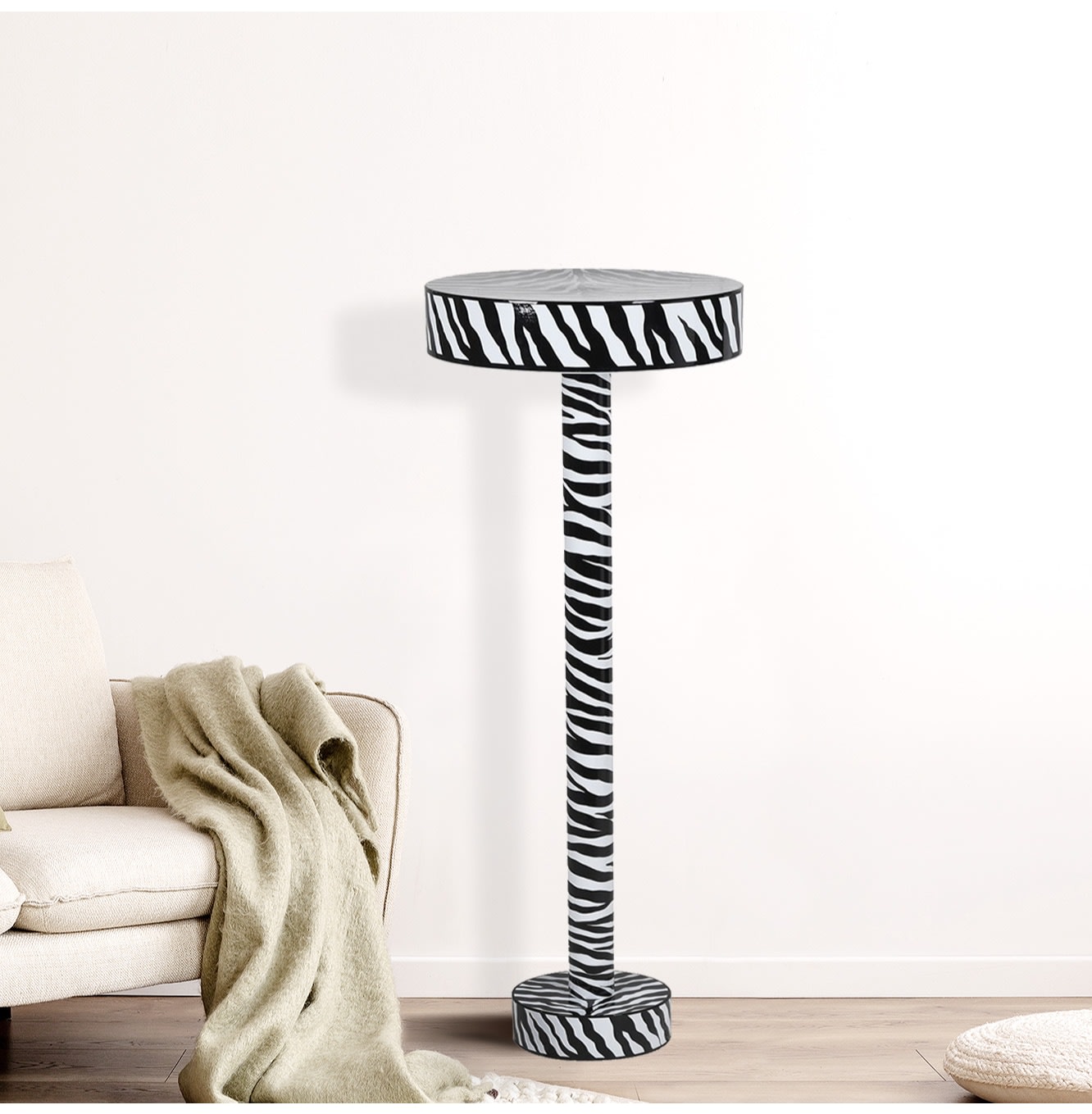 Zebra Print Floor Lamp