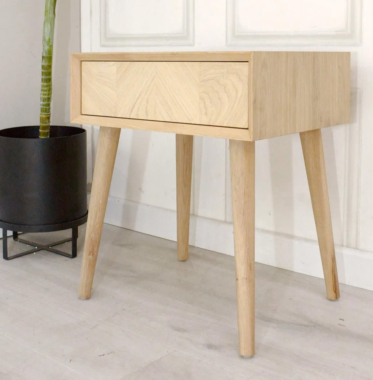 Milano Oak 1 Drawer Bedside Table by Gallery Direct