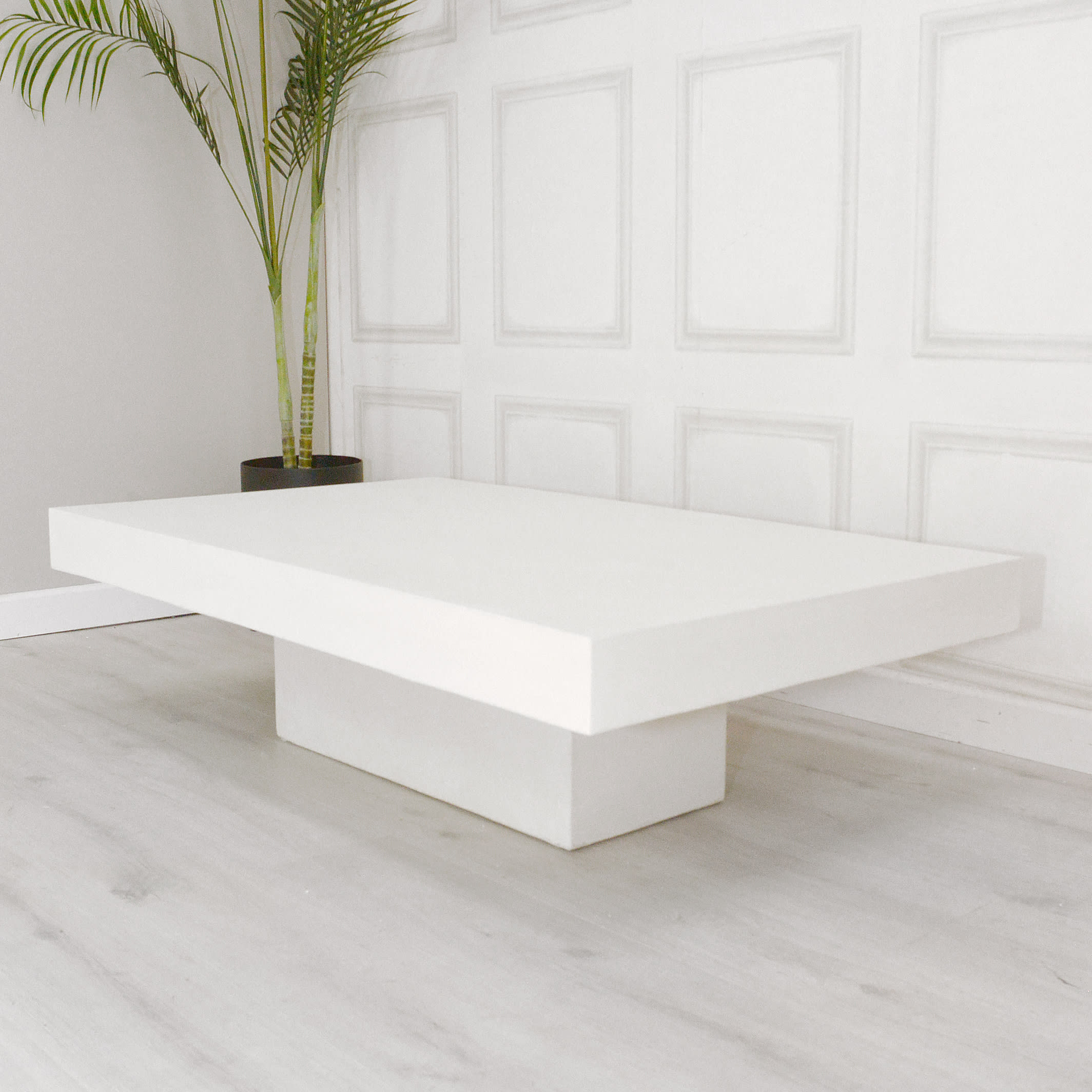 White Concrete Coffee Table
