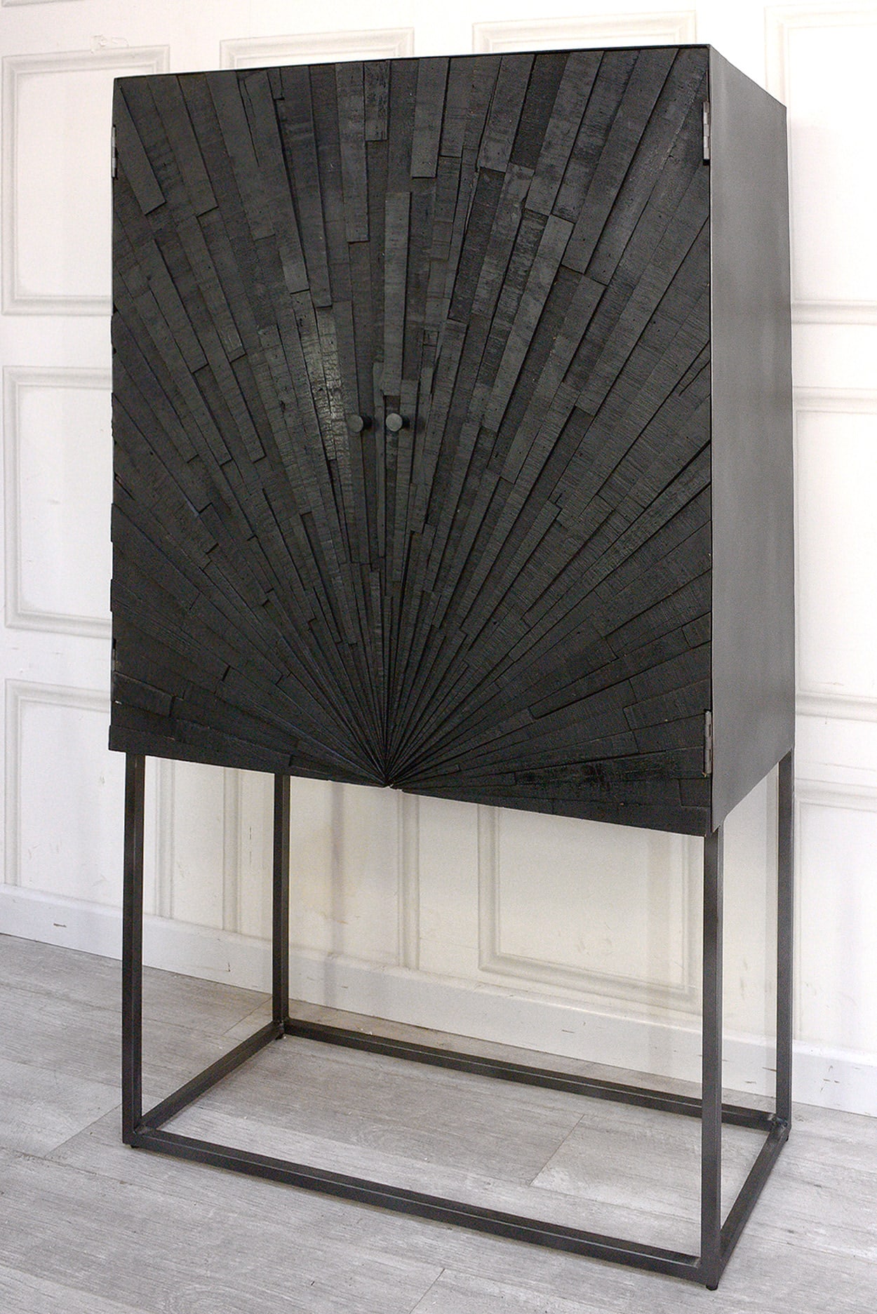 Charcoal Wood Tall Cupboard