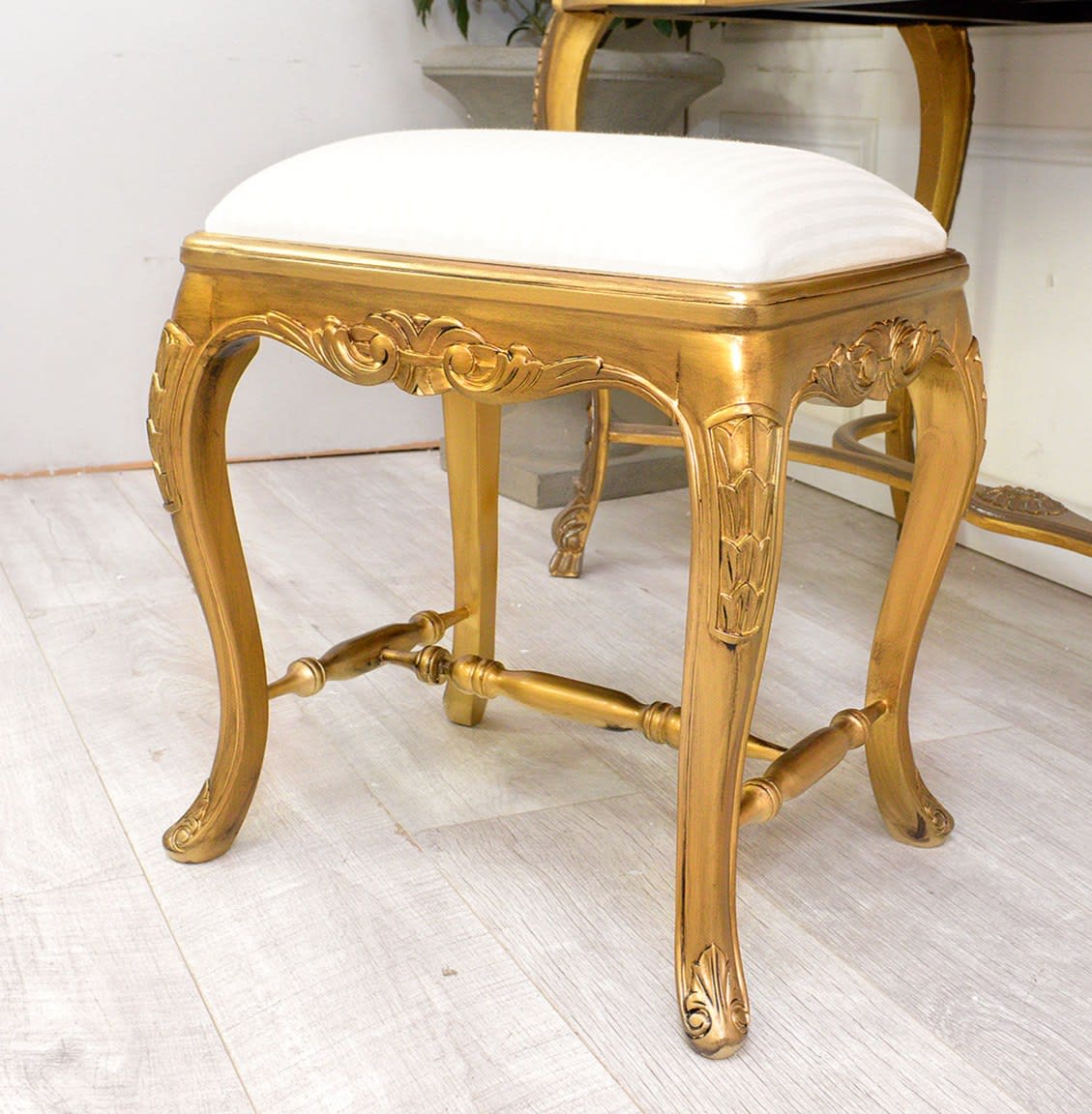 French Style Gold Dressing Table Stool