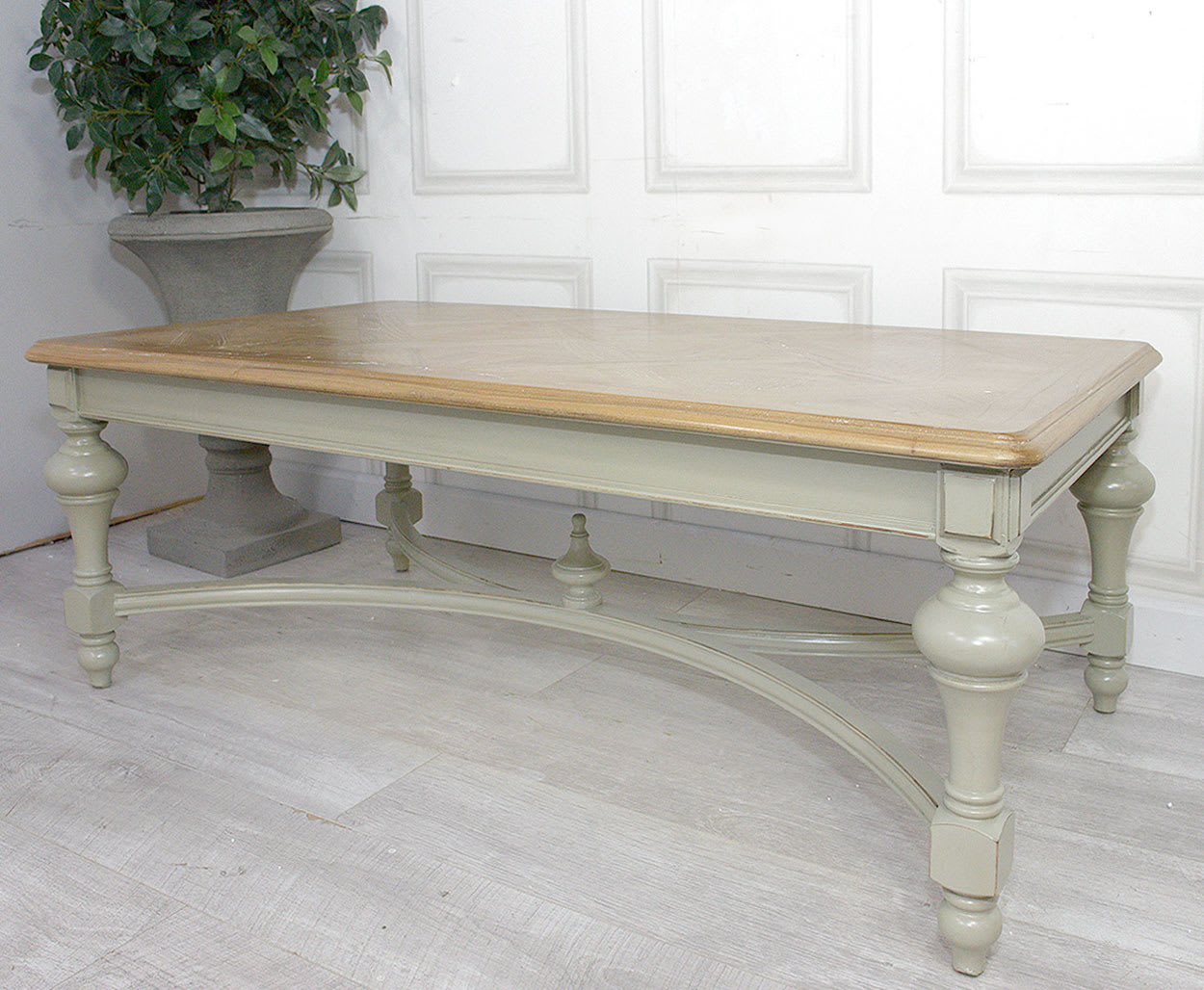 Devon Grey Parquet Top Coffee Table 