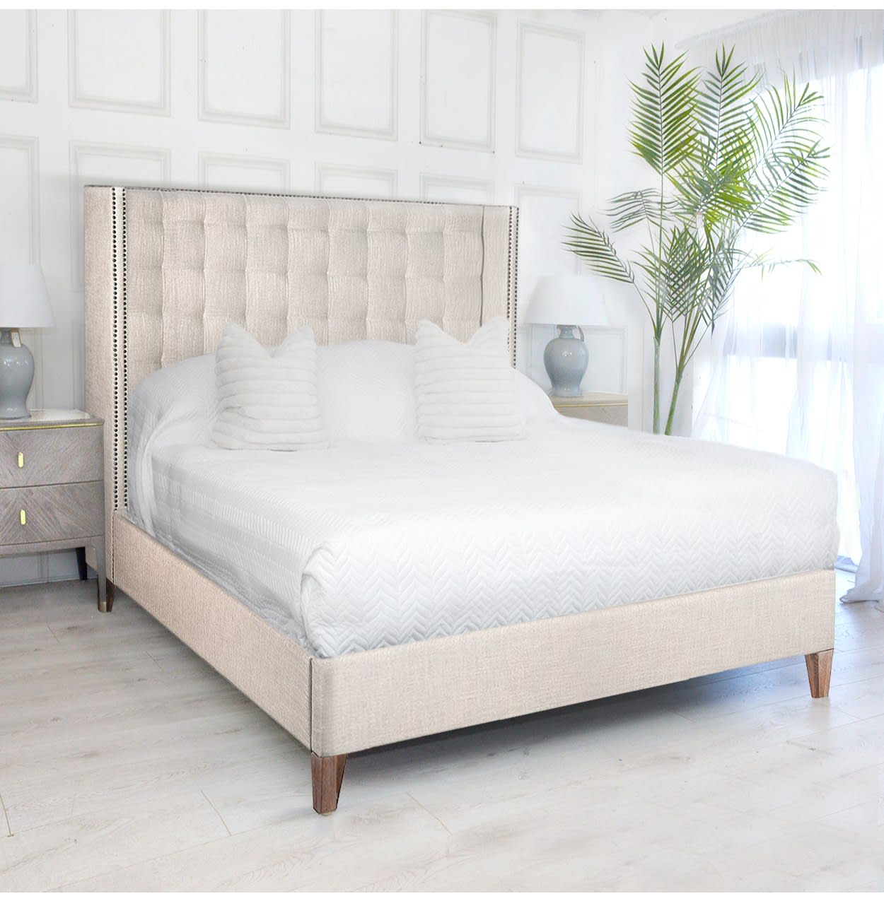 Silver Woven 5ft Kingsize Bed