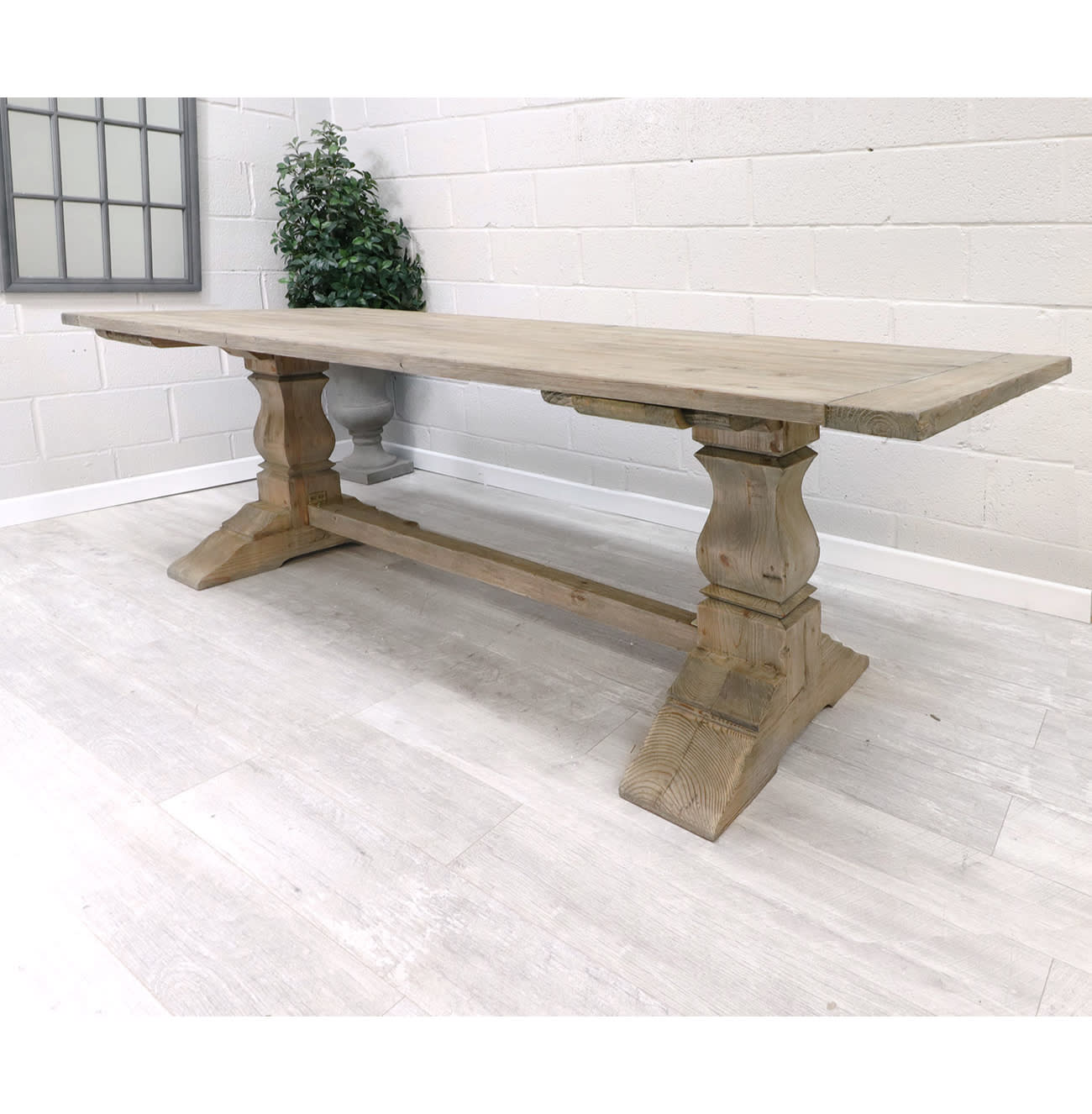 French Style Reclaimed Refectory Large Dining Table