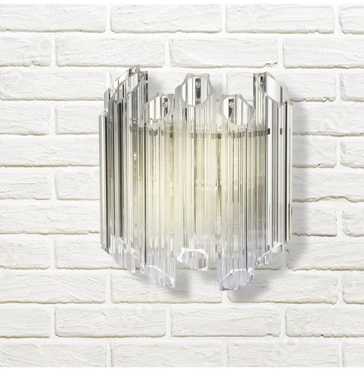 Clear Fluted Wall lamp
