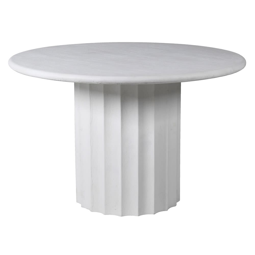 White Resin Round Dining Table