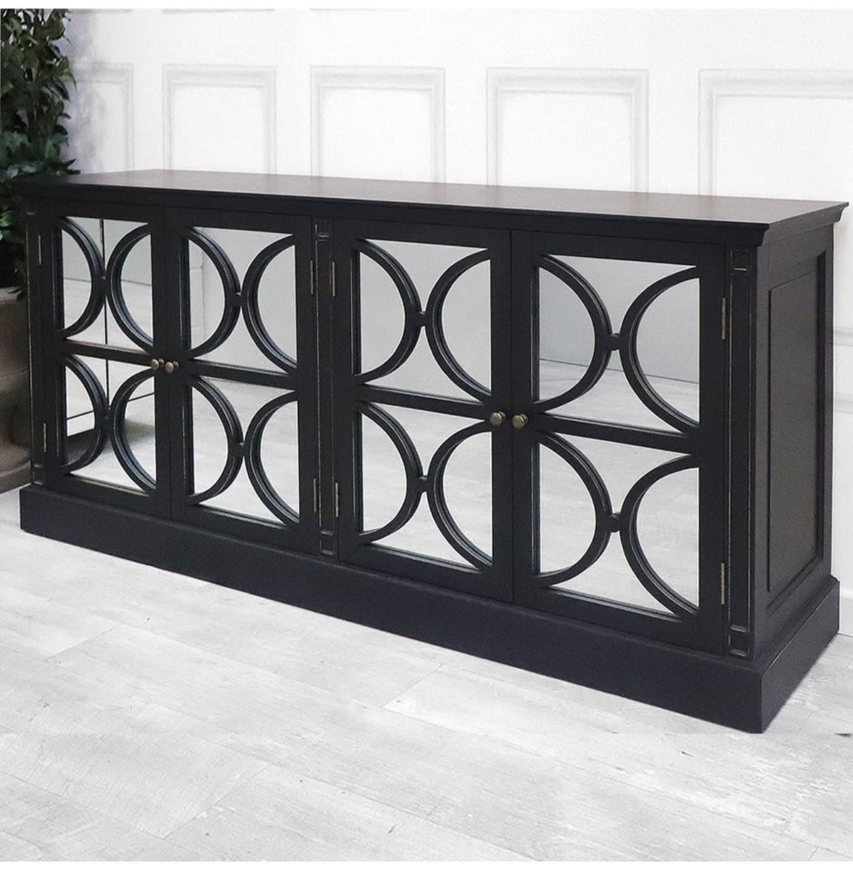 Portobello Black Mirrored Sideboard