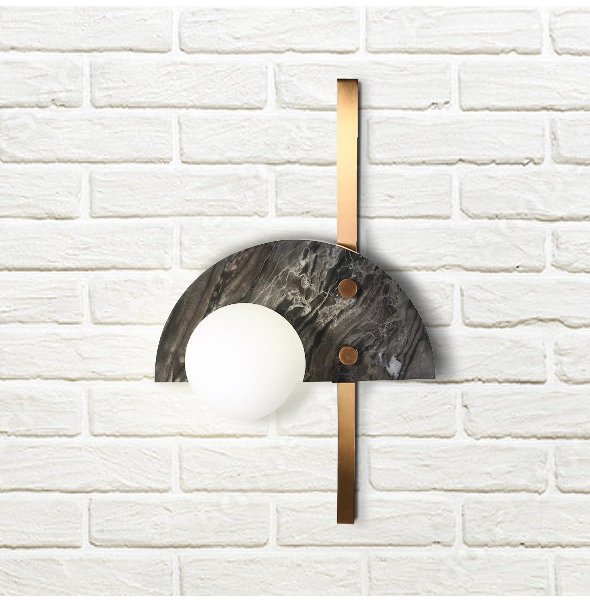 Marble and Gold Wall Light
