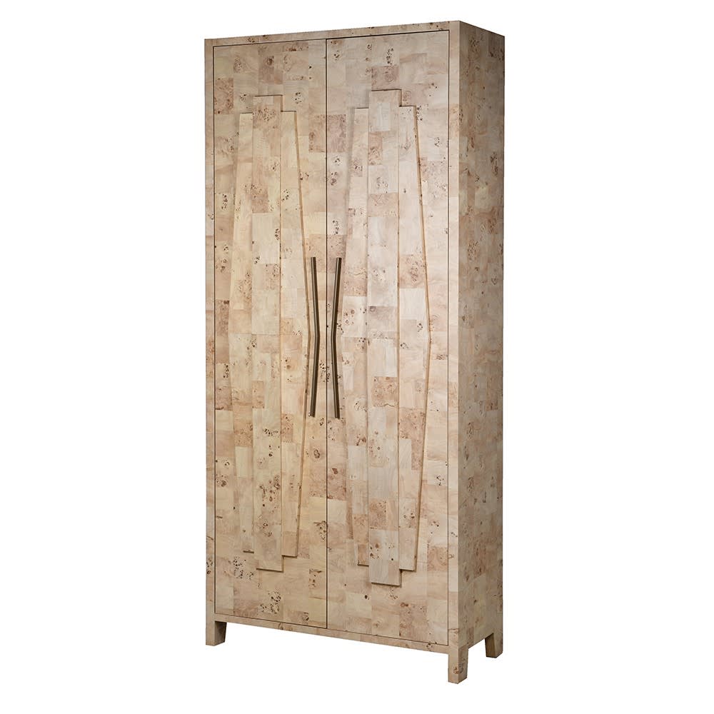 Burl Veneer Parquet Cupboard 