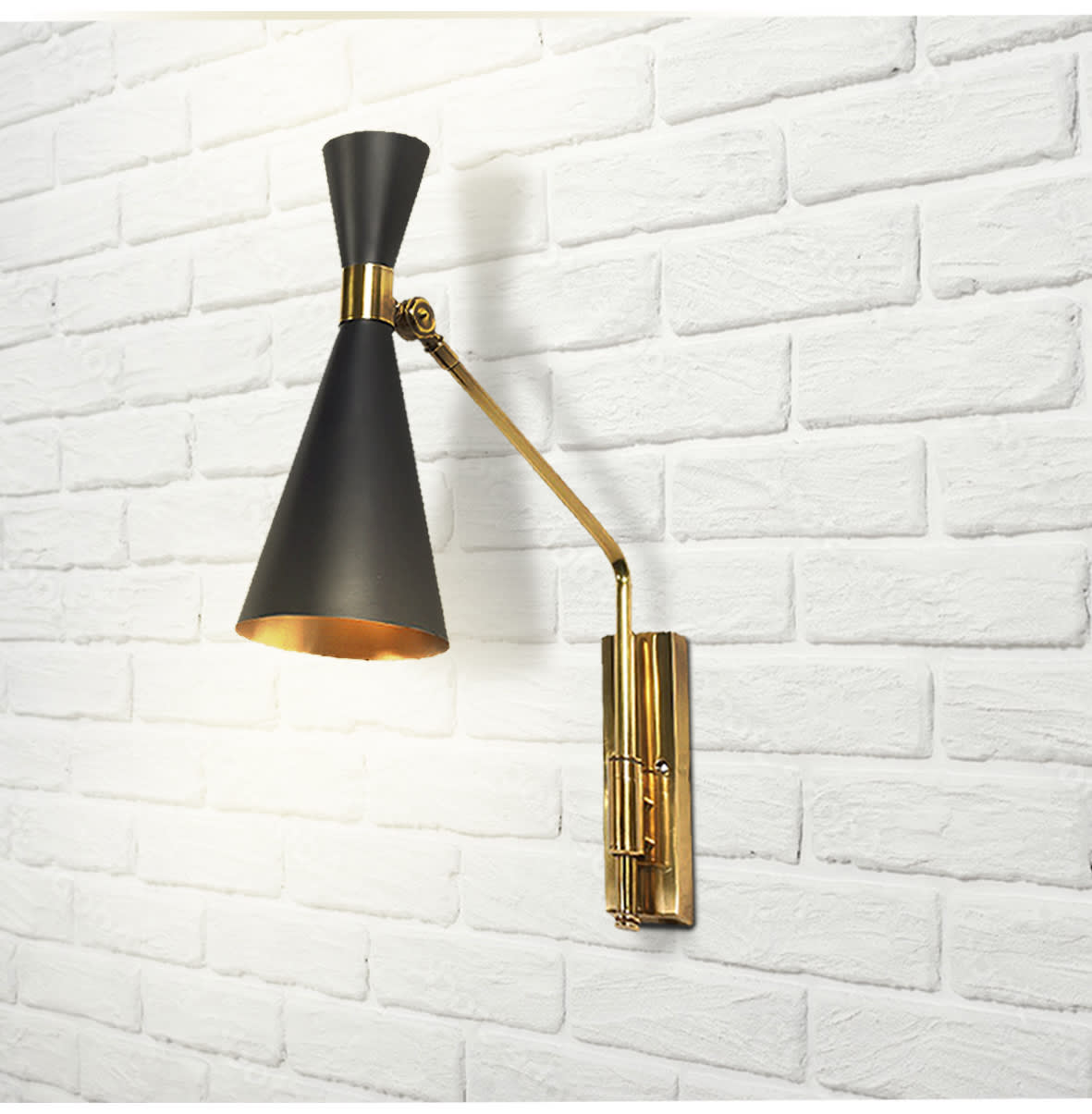 Skye Satin Black Wall Light