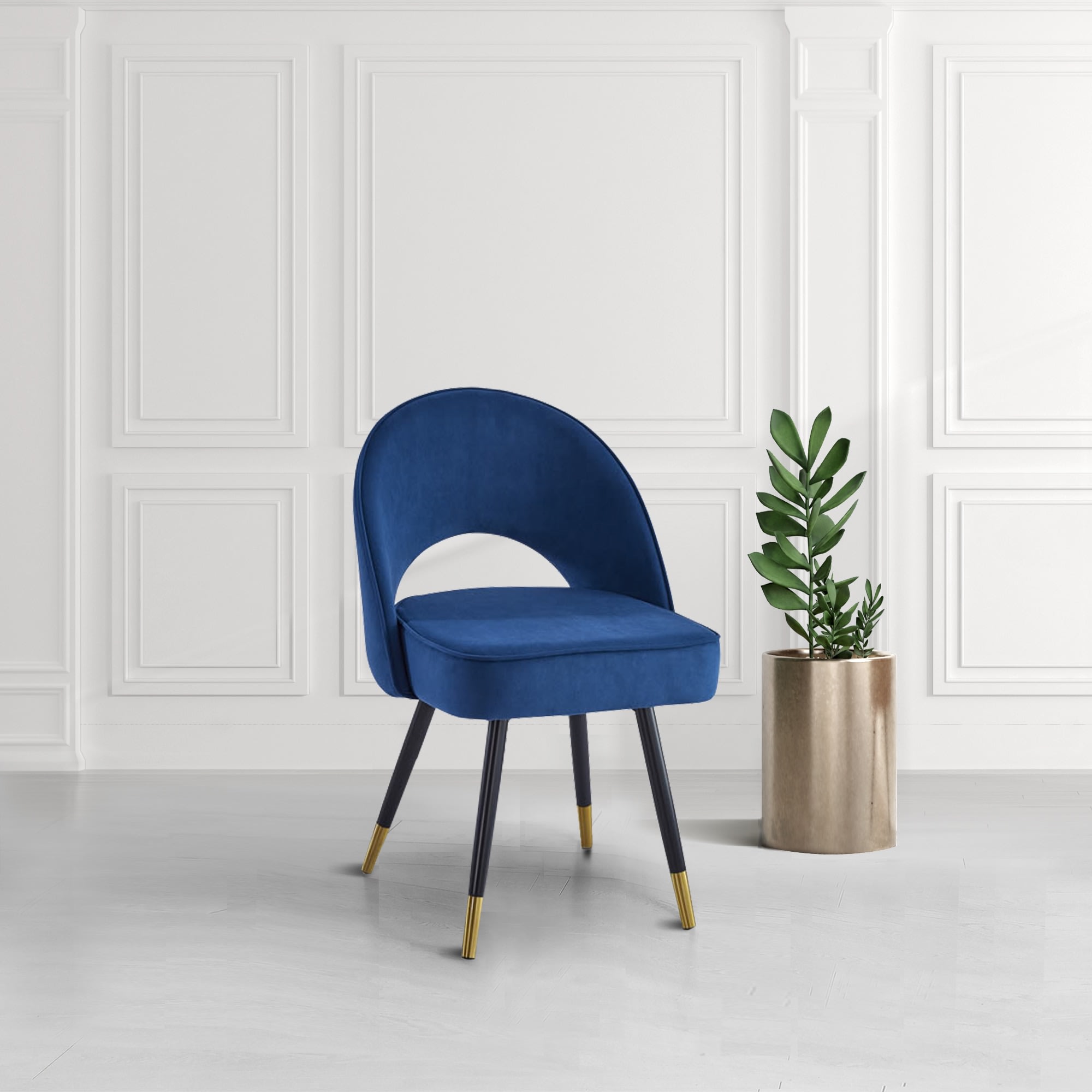 Hackney Blue Velvet Dining Chair