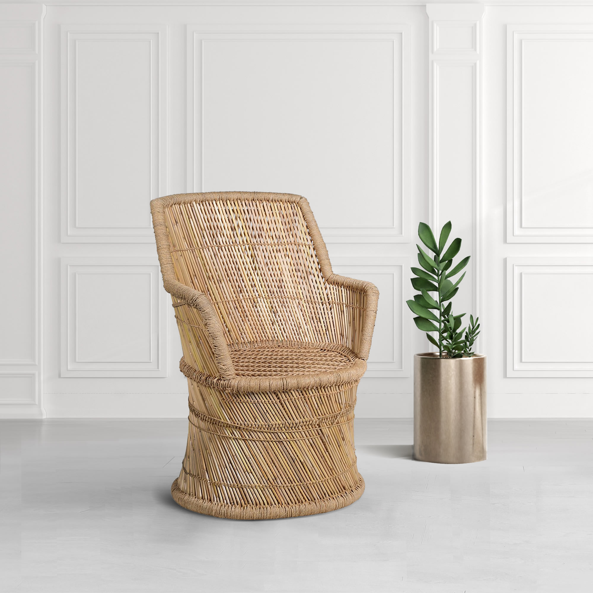 Woven Bamboo Dining Chair