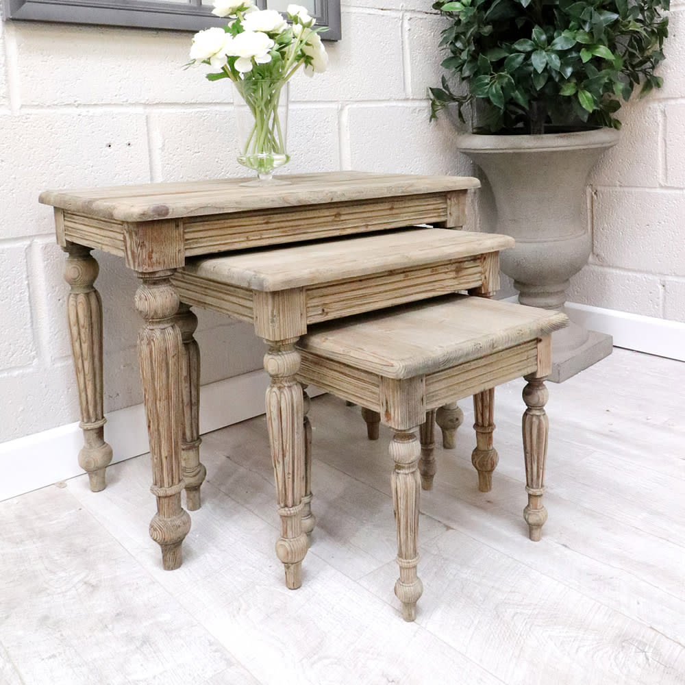 French Style Reclaimed Coffee Table Nest