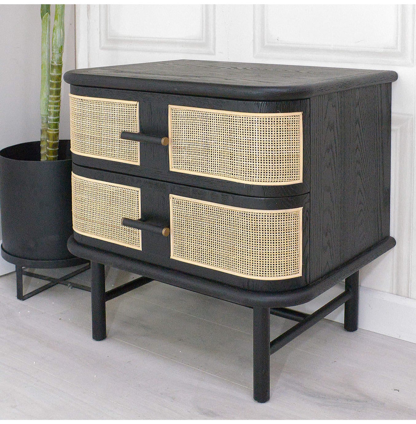 Tokyo Curved Front 2 Drawer Bedside