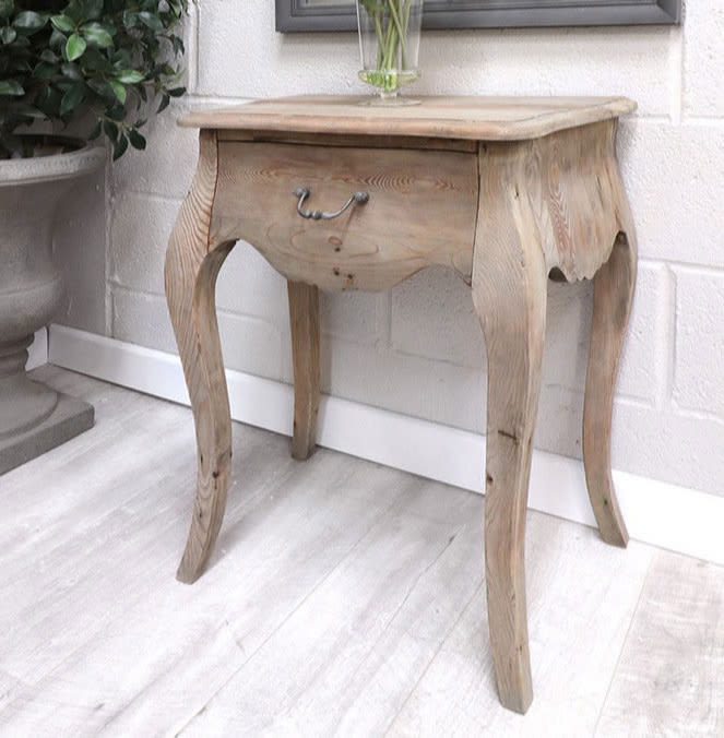 French Style Reclaimed Lamp Table