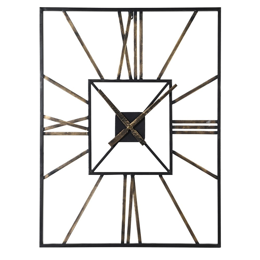 Golden Antique Roman Numerals Wall Clock