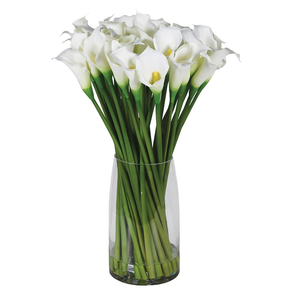 Large Faux Calla Lillies in Vase