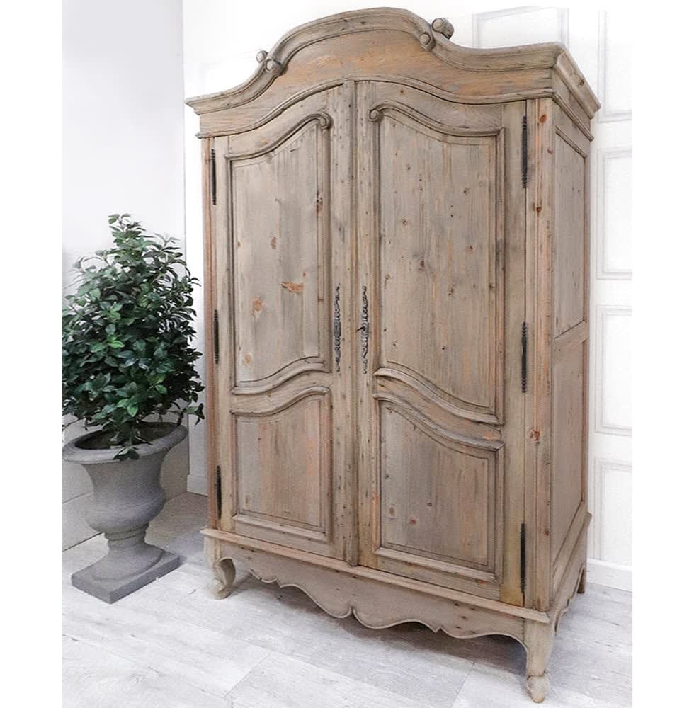 French Style Reclaimed Large Armoire Wardrobe