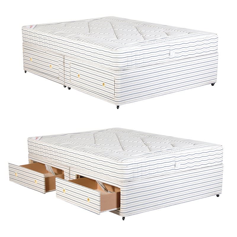 Quality 6ft Super Kingsize Base & Mattress Set with Drawers