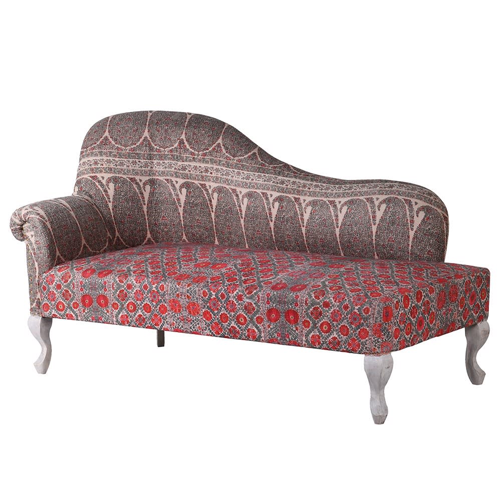 Paisley Patterned Chaise Longue