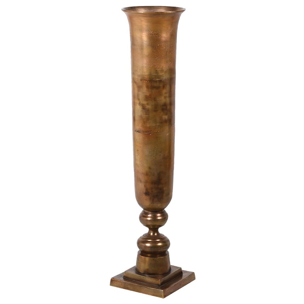 Antique Bronze Slim Vase
