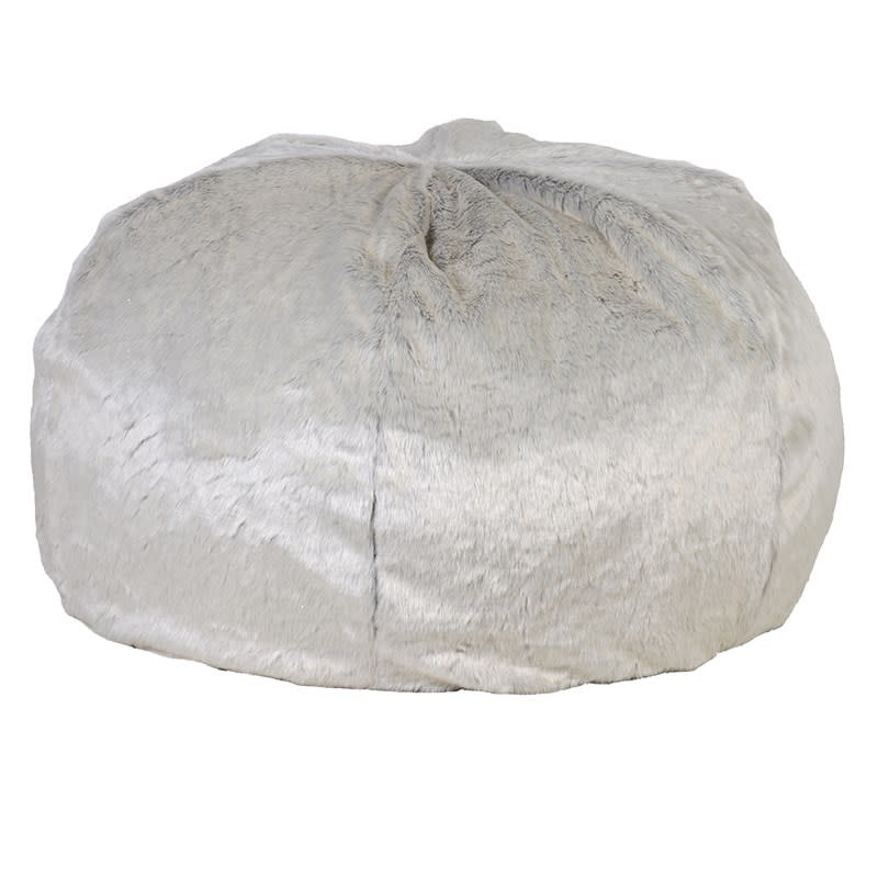 Large Silver Shimmer Beanbag