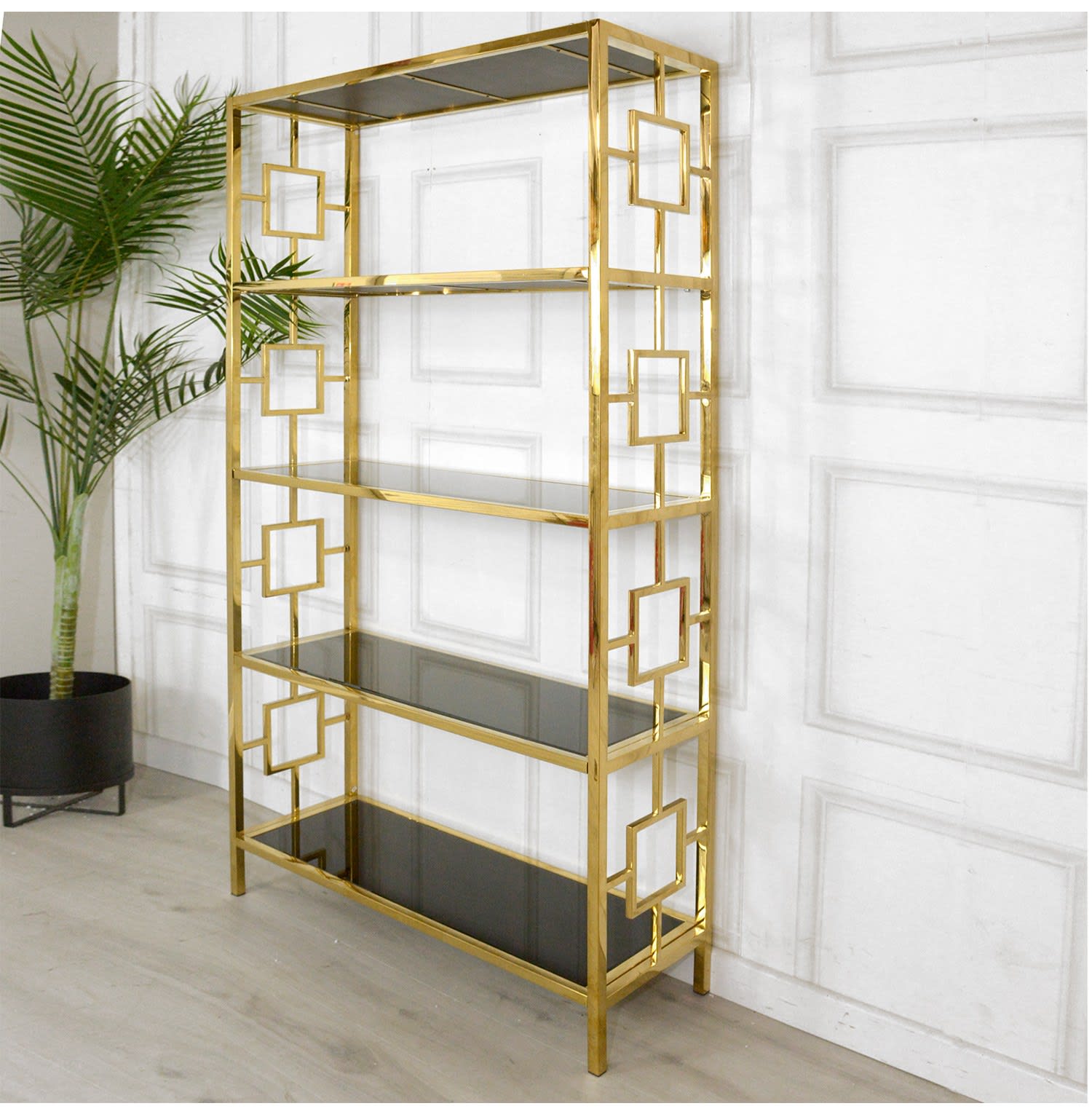 Sloane Gold Smoked Mirrored Display Unit