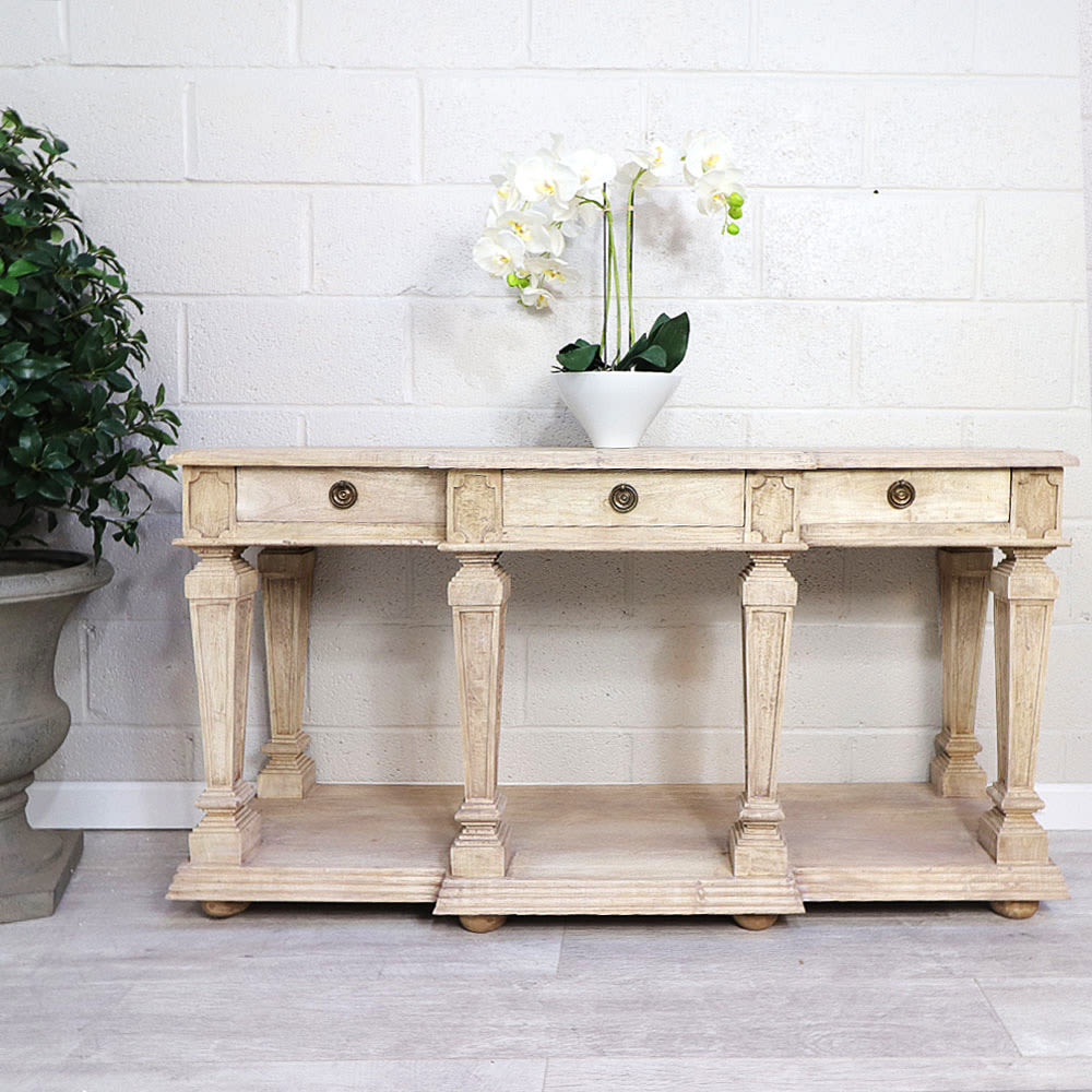 Francais Grande 3 Drawer Console Table