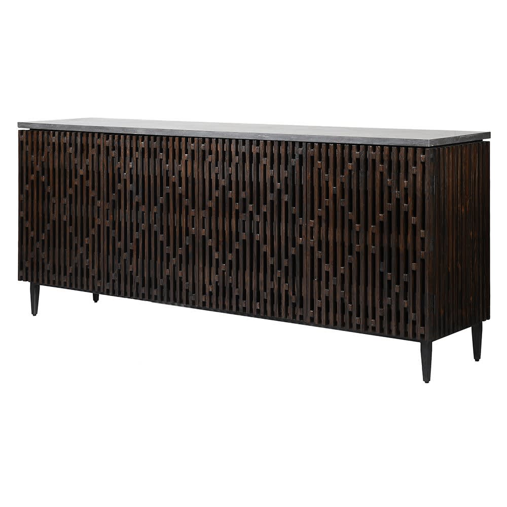 Dark Diamond Pattern Sideboard