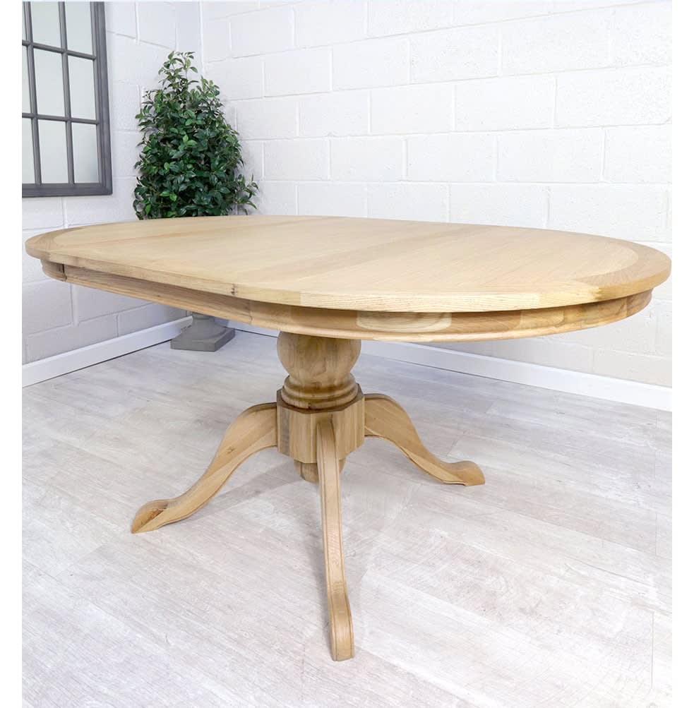 French Style Oak Extending Dining Table